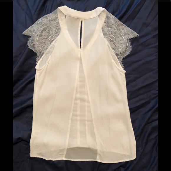 Beautiful, lacy white Britton Ivy top, size small - Picture 4 of 5